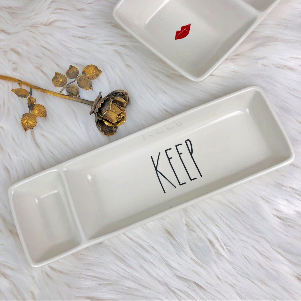 Rae Dunn "KEEP" Trinket Desk Office Tray NEW - Picture 5 of 5